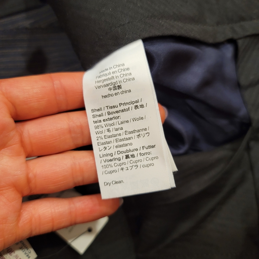 J.Crew Wallace & Barnes Suit Pant Italian Wool-Blend Seersucker 32x30 NWT - Picture 6 of 9